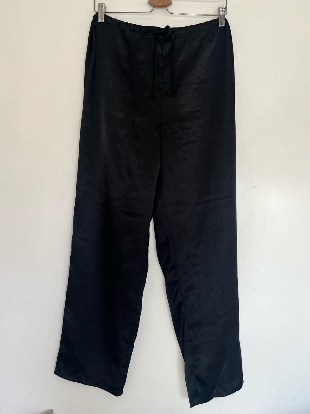 Satin Black Pajama Bottoms